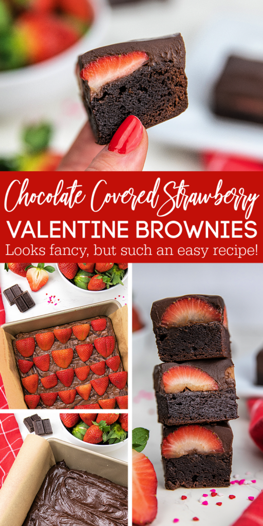 chocolate covered strawberry brownies