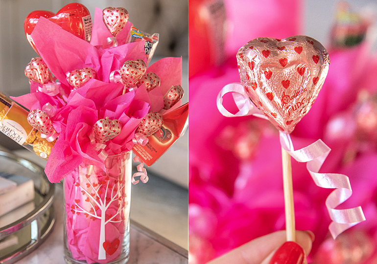 easy valentine candy bouquet