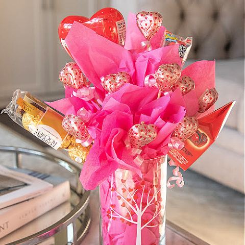 diy valentine candy bouquet