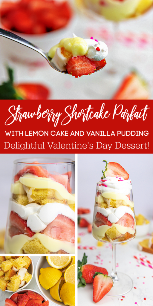 strawberry lemon shortcake parfait for valentine's day pinterest