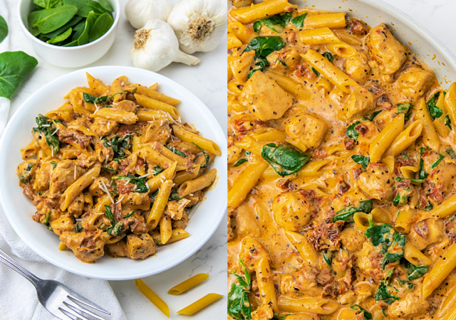 creamy chicken italian pasta feature image