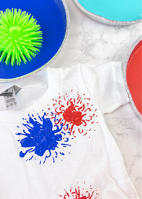 step by step how to make firework tshirts