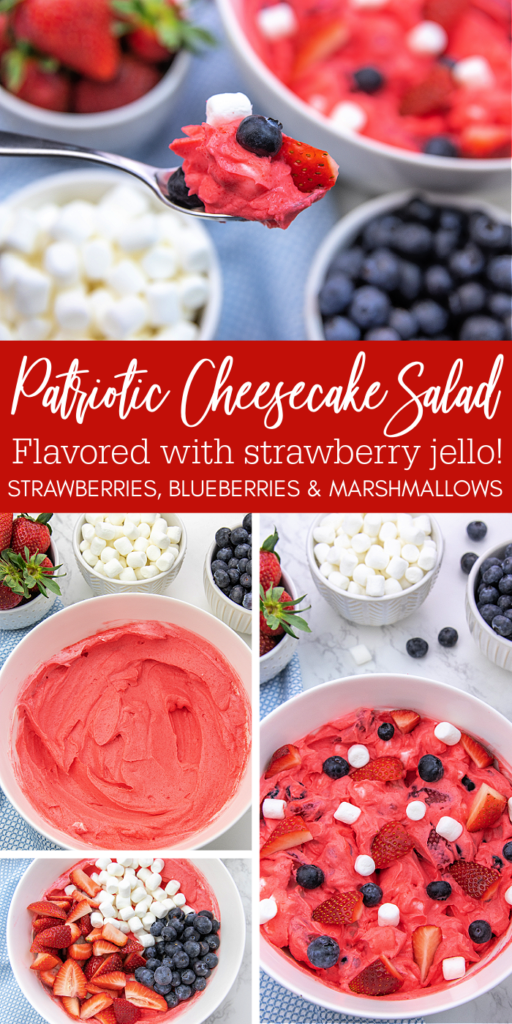 patriotic cheesecake fluff salad pinterest image