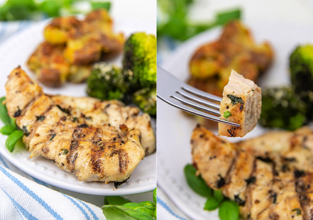 Grilled Basil Garlic Chicken Feature Image