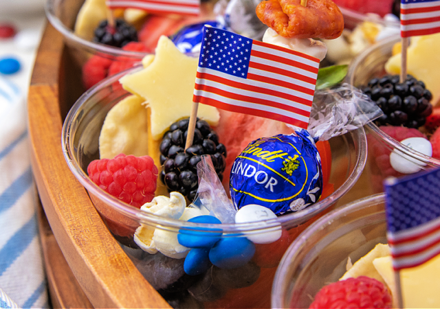 4th of july charcuterie cups