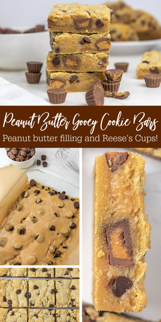 step by step photos of how to make peanut butter gooey cookie bars