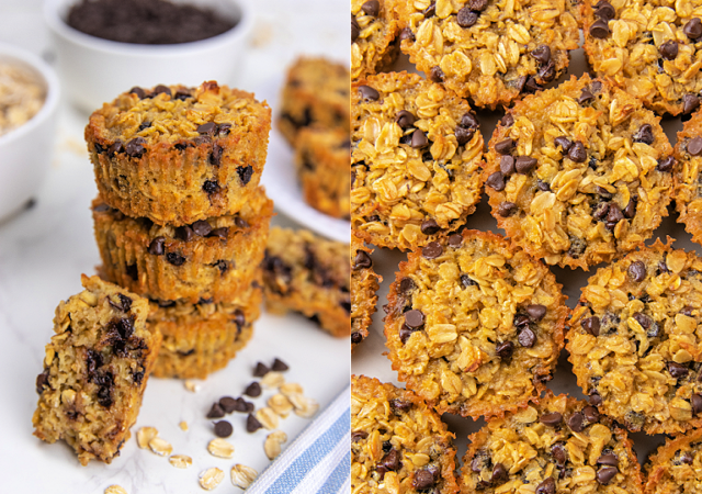oatmeal cupcakes stacked on top of each other