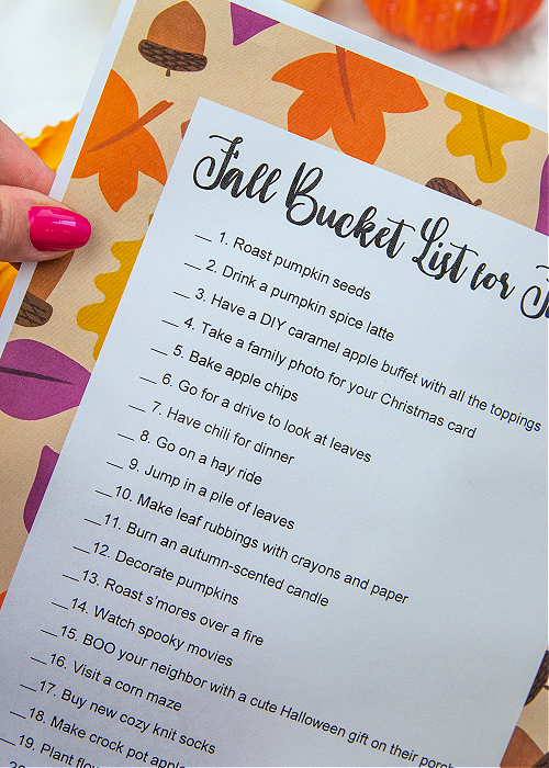 the fall bucket list for failies
