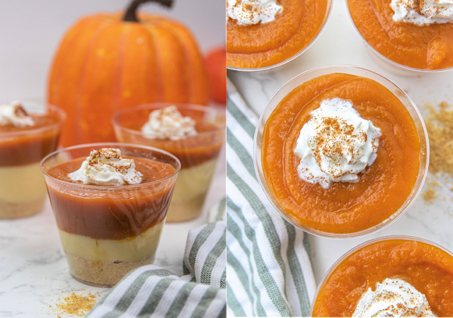 pumpkin pie in a cup for kids feature image
