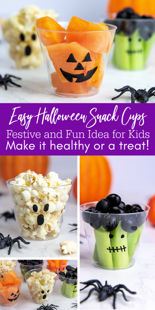easy halloween snack cup for kids pinterest