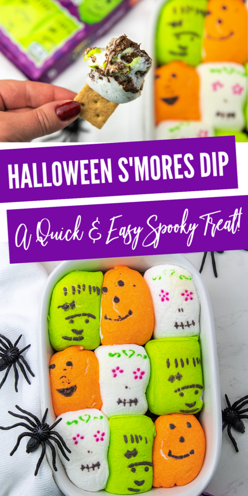easy halloween peeps s'mores dip pinterest image