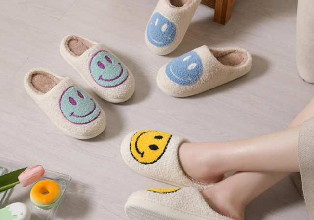 Smiley Face Slippers On Sale
