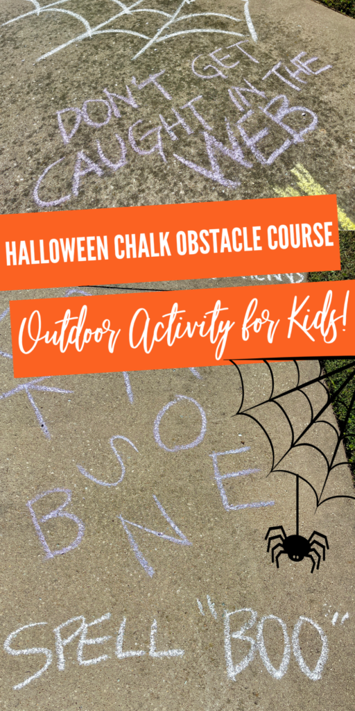 halloween chalk obstacle course pinterest
