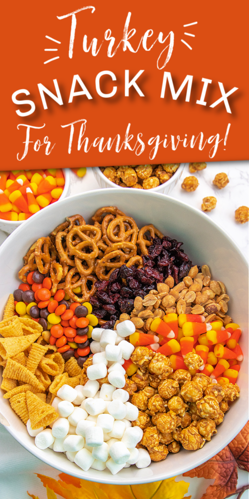 Turkey Snack Mix for Thanksgiving Pinterest Image