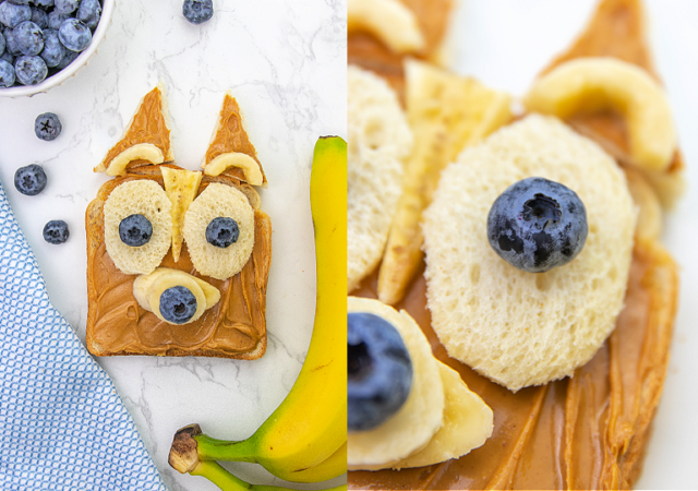 bluey peanut butter sandwich snack