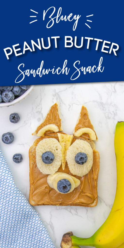 bluey peanut butter sandwich snack for kids