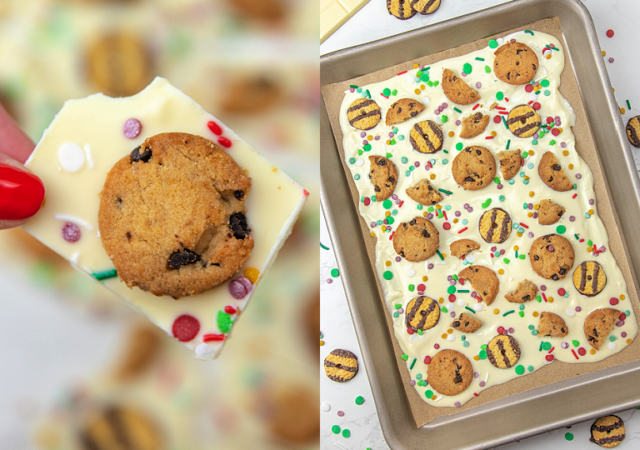 milk and cookies christmas bark recipe