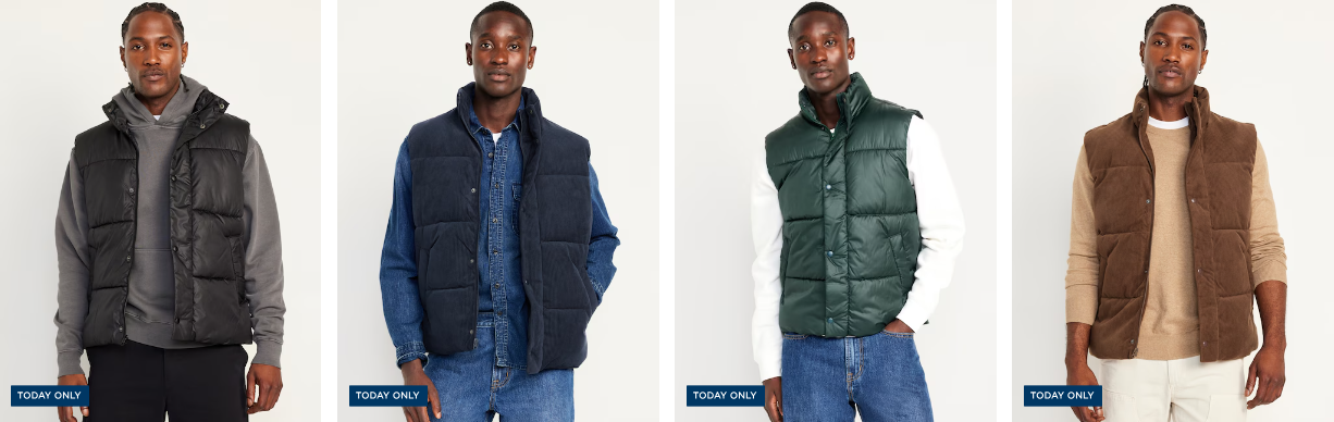 old navy puffer vests