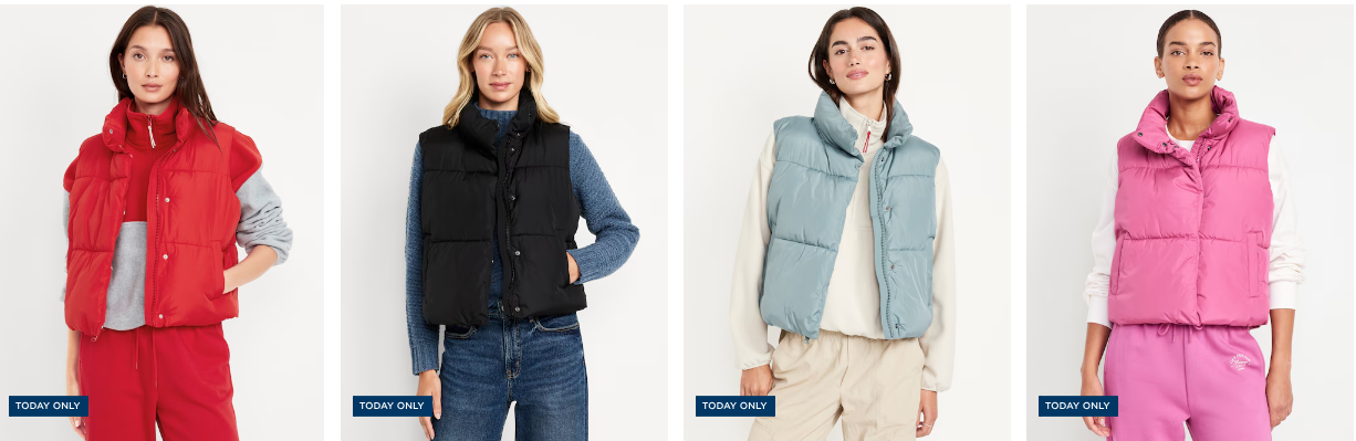 old navy puffer vests
