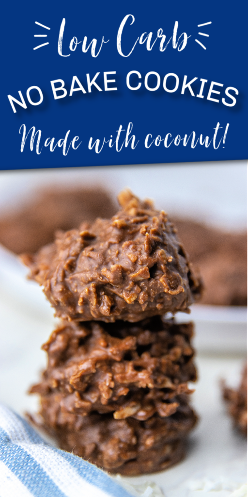 a stack of keto no bake cookies