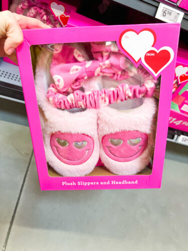 valentine's day slippers and headband sets