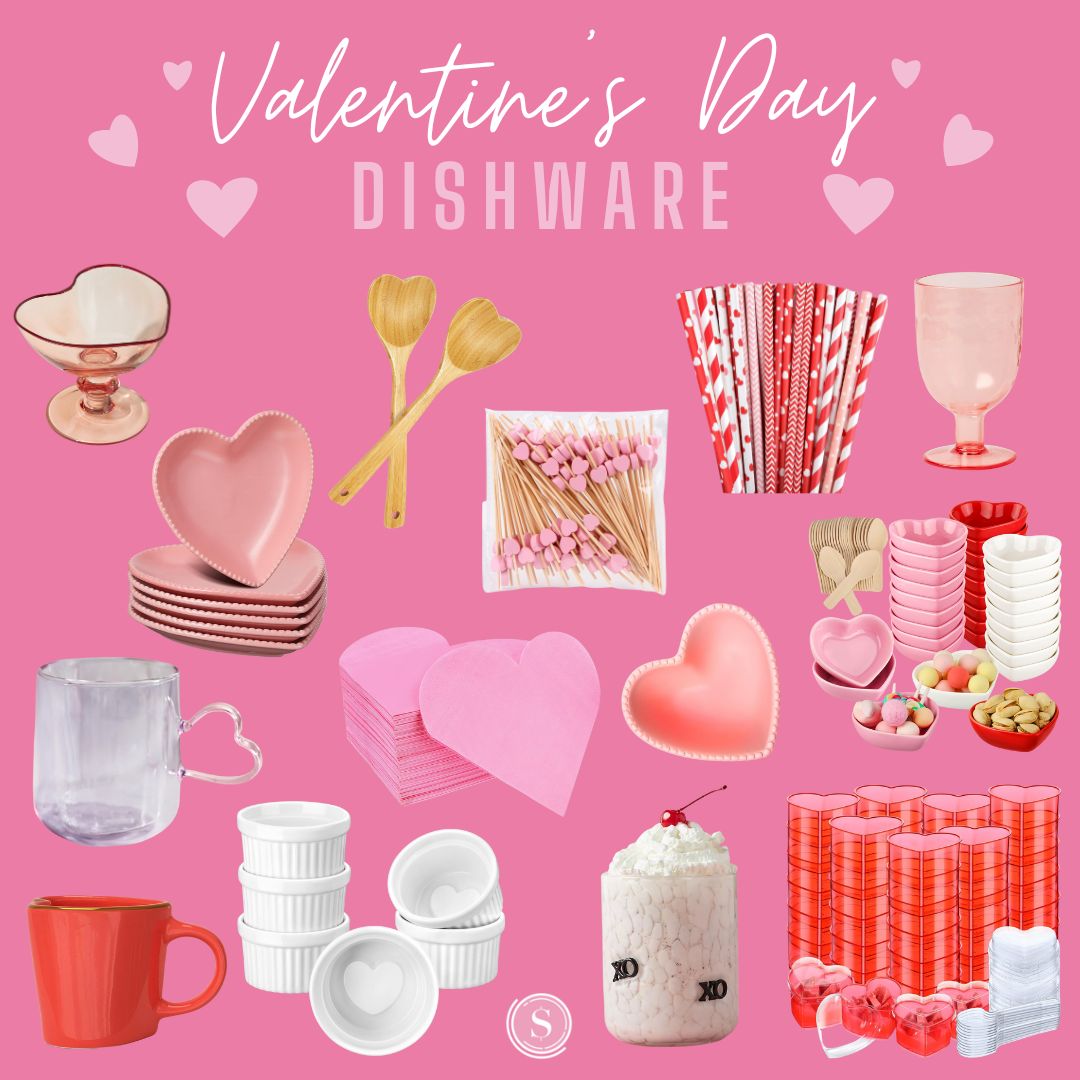 Valentine's Day Dishware, Glassware, and More