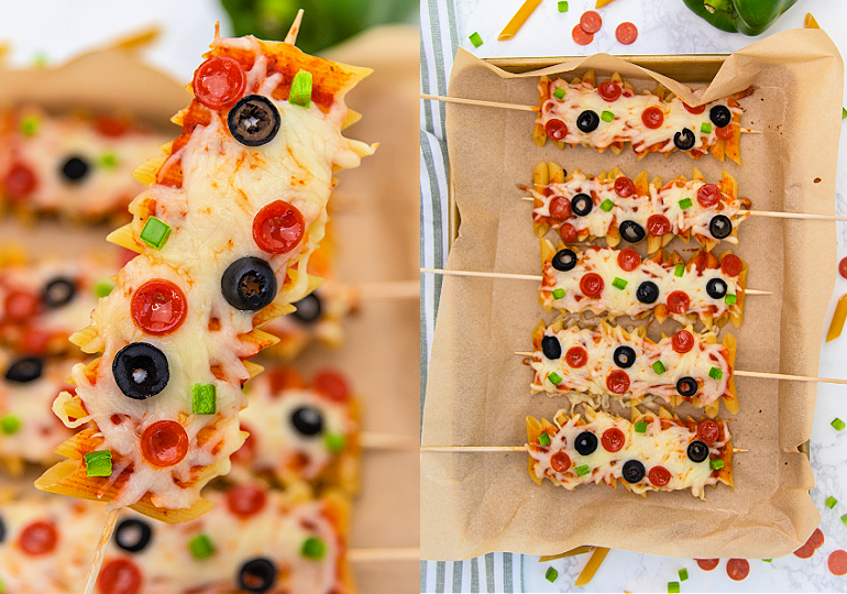 Pizza Pasta Skewers 