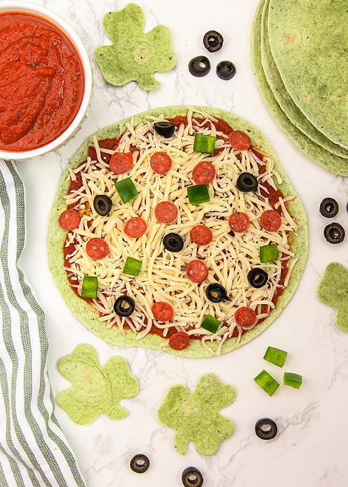 pizza quesadilla for st/ patrick's day