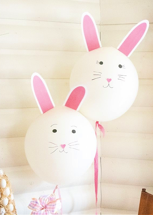 large white easter bunny balloons