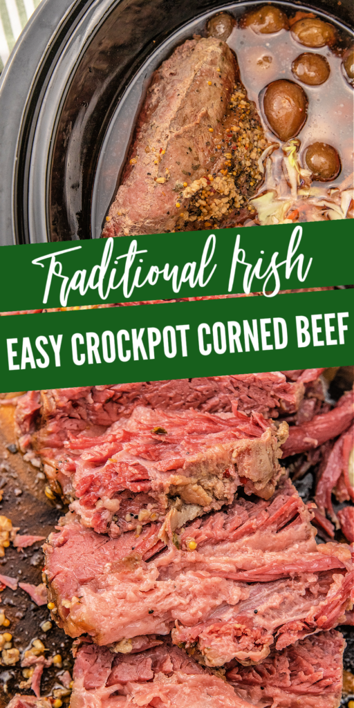 Traditional Irish Easy Crock Pot Corned Beef Pinterest Image