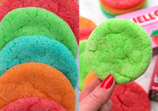 brightly colored 5 ingredient jello cookies
