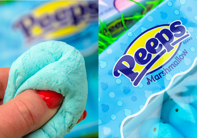 peeps edible play dough that is blue