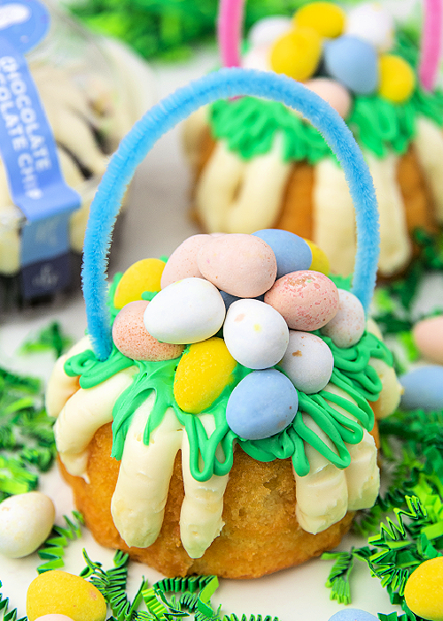 Over 20+ Easter Dessert Recipes that are CUTE and EASY to make for all your holiday occasions! Perfect for egg hunts, Easter dinner, and more. nothing bundt cakes easter basket idea