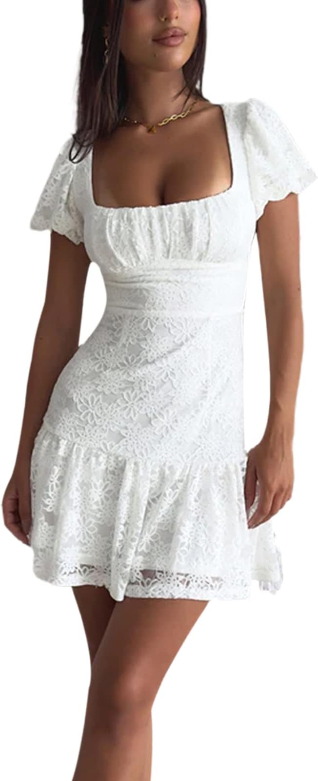 white graduation dress