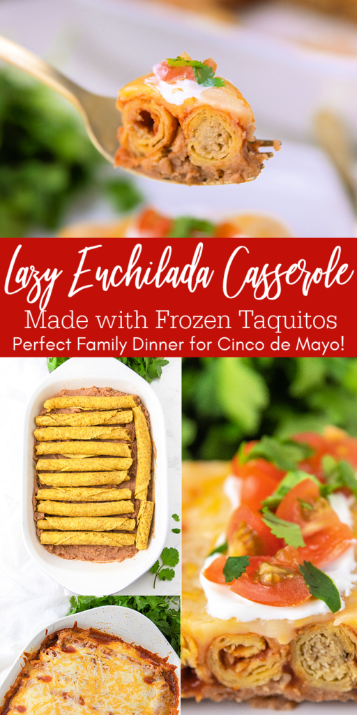 lazy enchilada casserole pinterest image