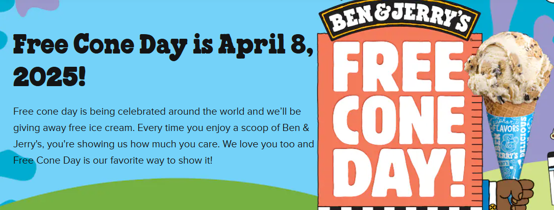 ben and jerry's free cone day