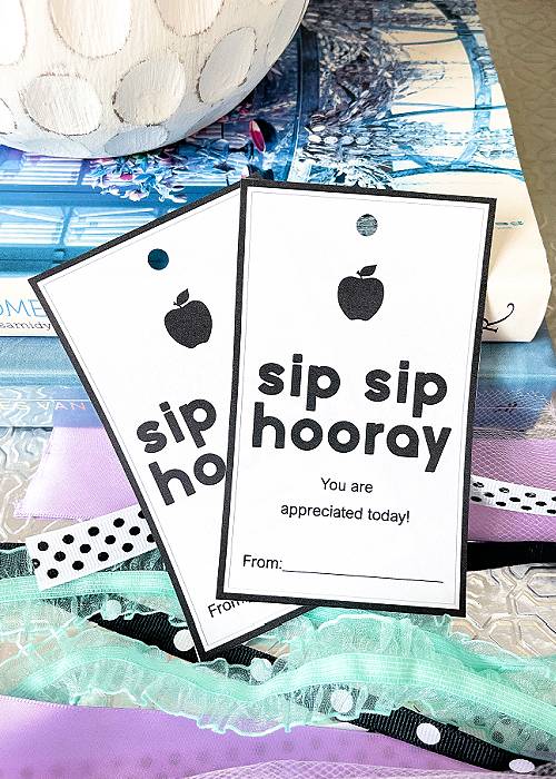 sip sip hooray free printable tag for an owala teacher appreciation gift