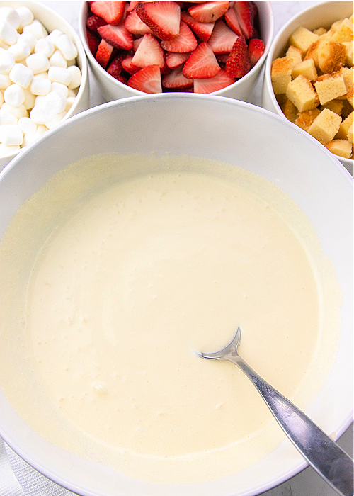 batter for strawberry shortcke salad