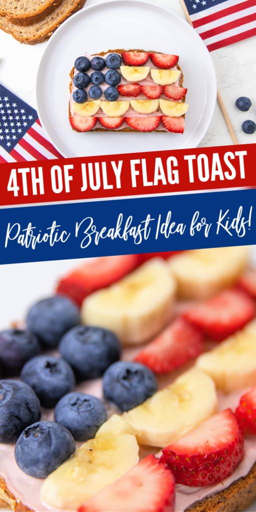 red white and blue pinterest image for 4th of july flag toast