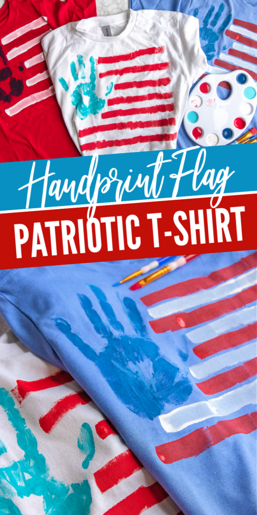 patriotic flag handprint shirt pinterest image