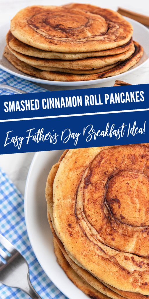 pinterest image for smashed cinnamon rolls