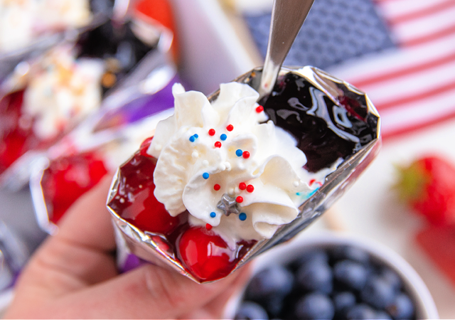 walking patriotic salad