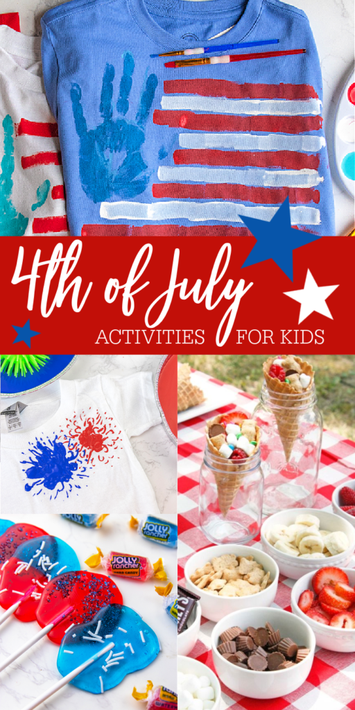 activities for kids for the 4th of july pinterest image