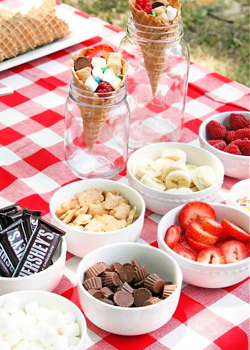 campfire cones 4th of july activity for kids 