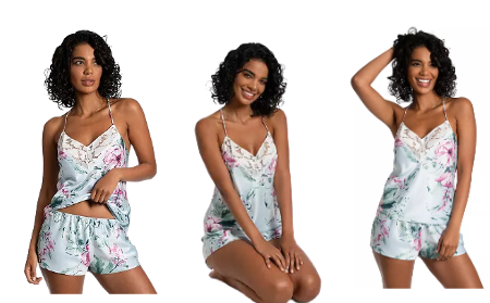 Satin Pajama Sleeps Sets on Sale