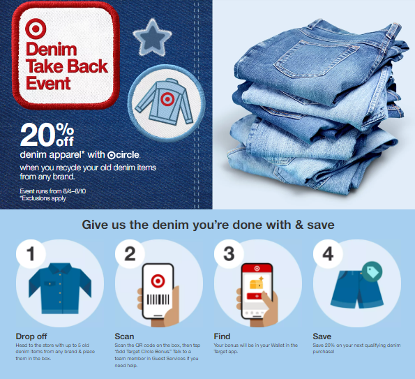 target denim event