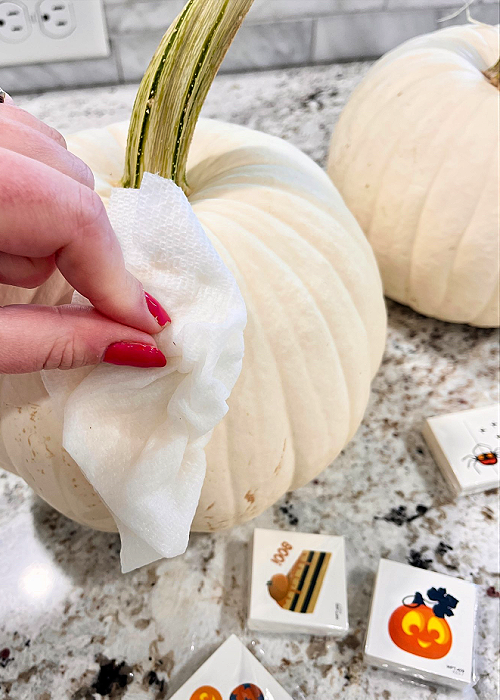 how to put a temporary tattoo on a pumpkin 