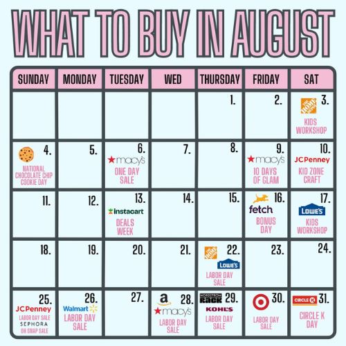 What To Buy In August