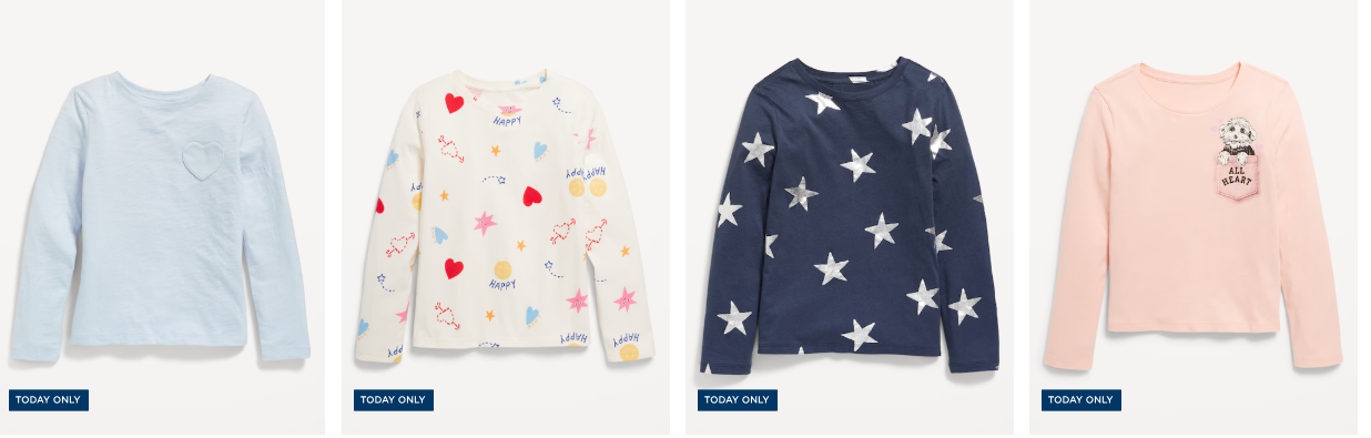 old navy long sleeve tees