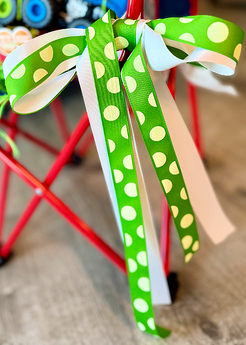 Camping Chair Easter Basket Bow 